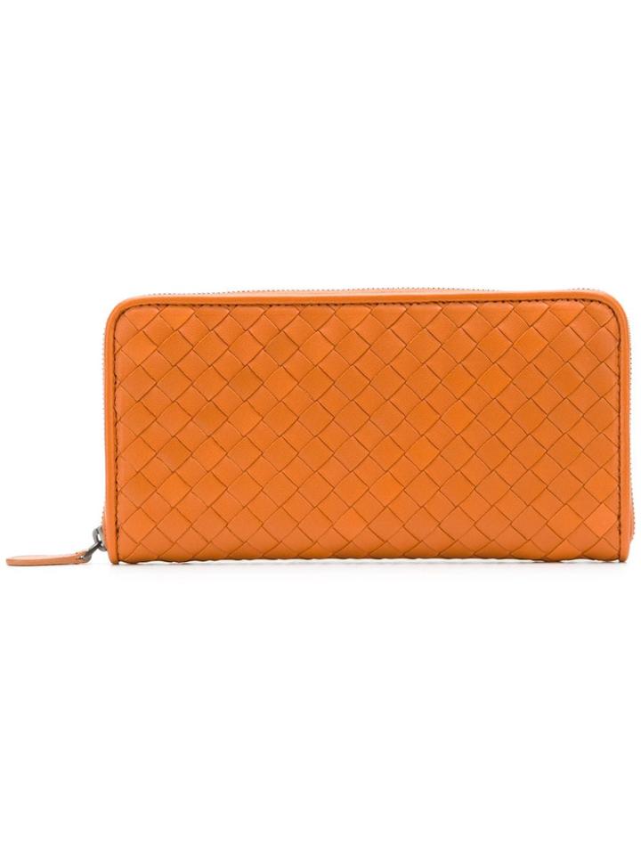 Bottega Veneta Woven Continental Wallet - Orange