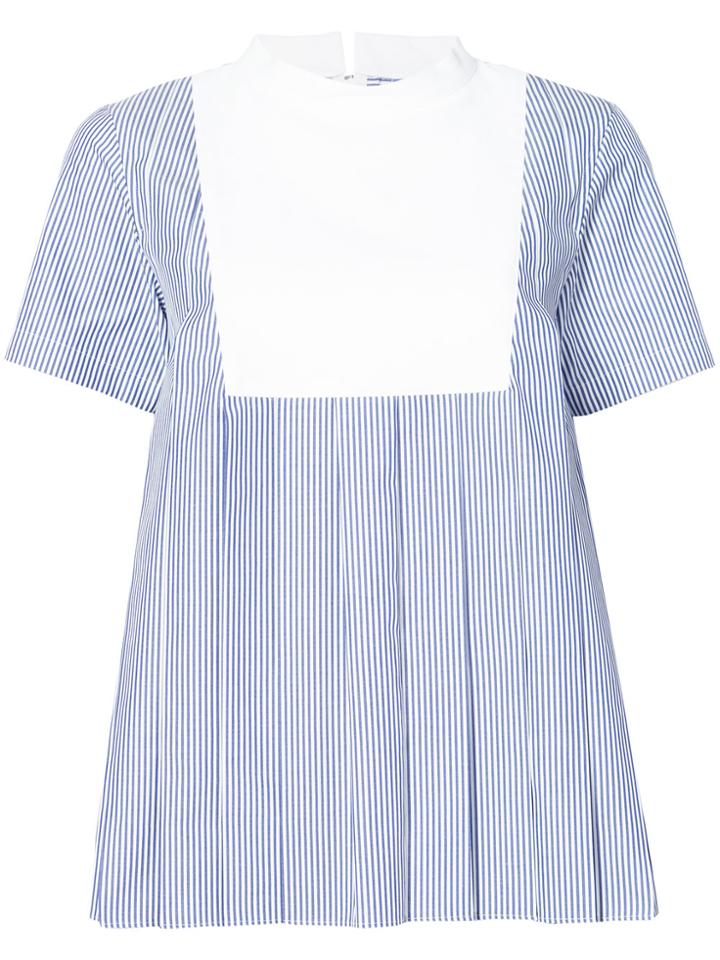 Sacai Striped Pleated Top - Blue