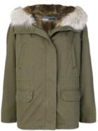 Yves Salomon Army Fur-trimmed Parka Coat - Green