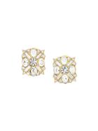 Monet Vintage Crystal-embellished Earrings - Metallic
