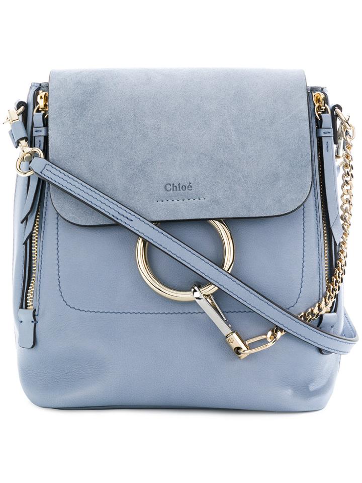Chloé Small Faye Backpack - Blue