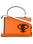 Emilio Pucci - Logo Plaque Foldover Tote - Women - Leather - One Size, Yellow/orange, Leather