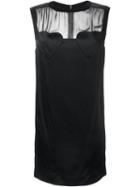Love Moschino Heart Patch Sleeveless Dress, Women's, Size: 38, Black, Spandex/elastane/acetate/viscose
