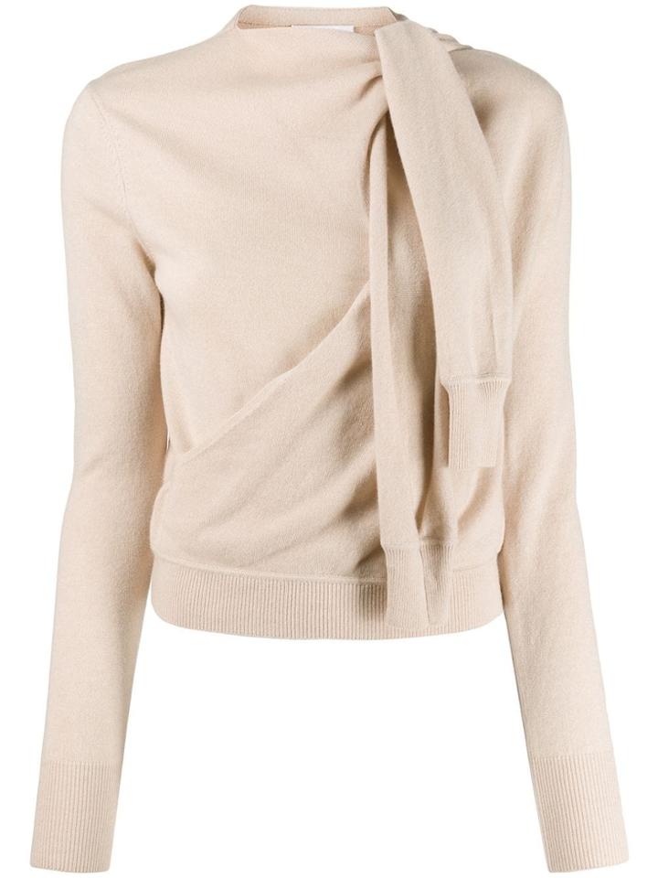 Chloé Tied Sleeve Detail Jumper - Neutrals