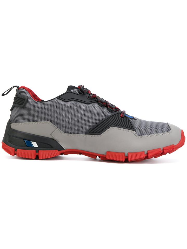 Prada Ridged Sole Trainers - Grey