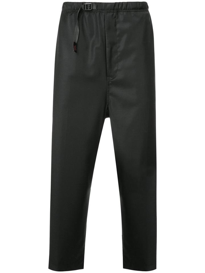 N. Hoolywood Drop-crotch Cropped Trousers - Black
