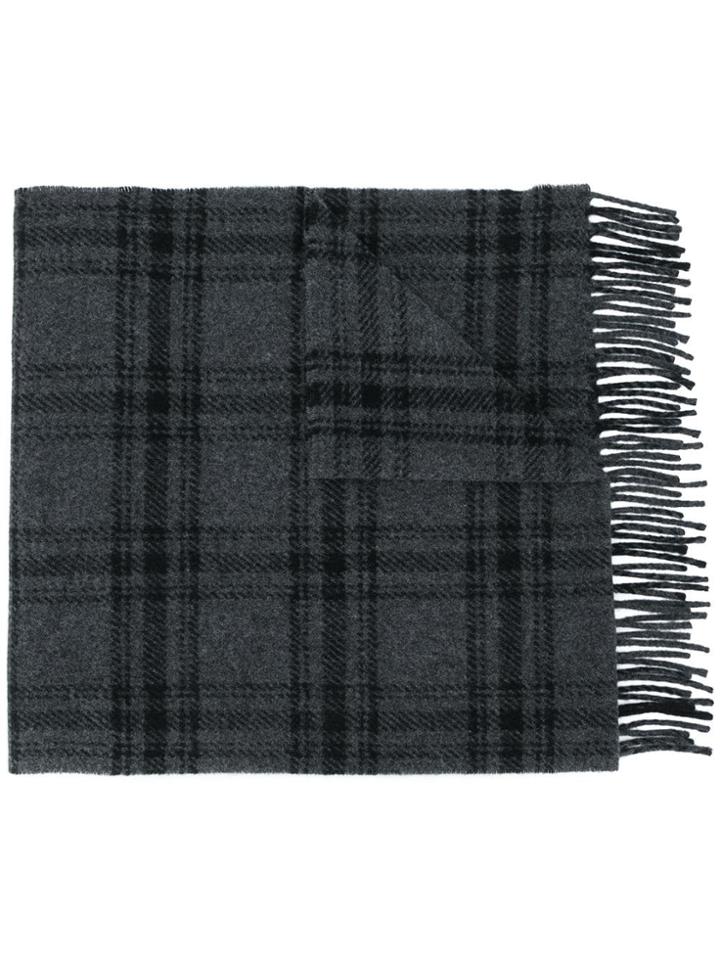 A.p.c. Check Print Scarf - Grey