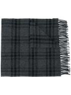 A.p.c. Check Print Scarf - Grey