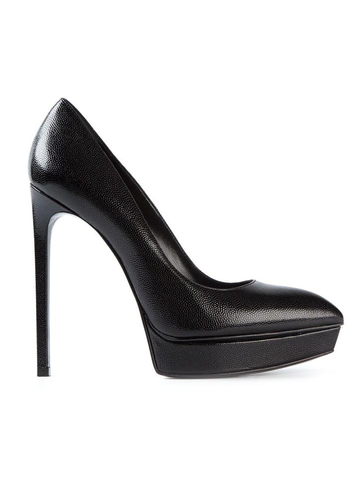 Saint Laurent Janis Pumps, Women's, Size: 40, Black, Patent Leather/leather