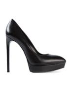 Saint Laurent Janis Pumps, Women's, Size: 40, Black, Patent Leather/leather