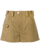 Miu Miu - Short Cargo Shorts - Women - Cotton/viscose - 40, Women's, Nude/neutrals, Cotton/viscose