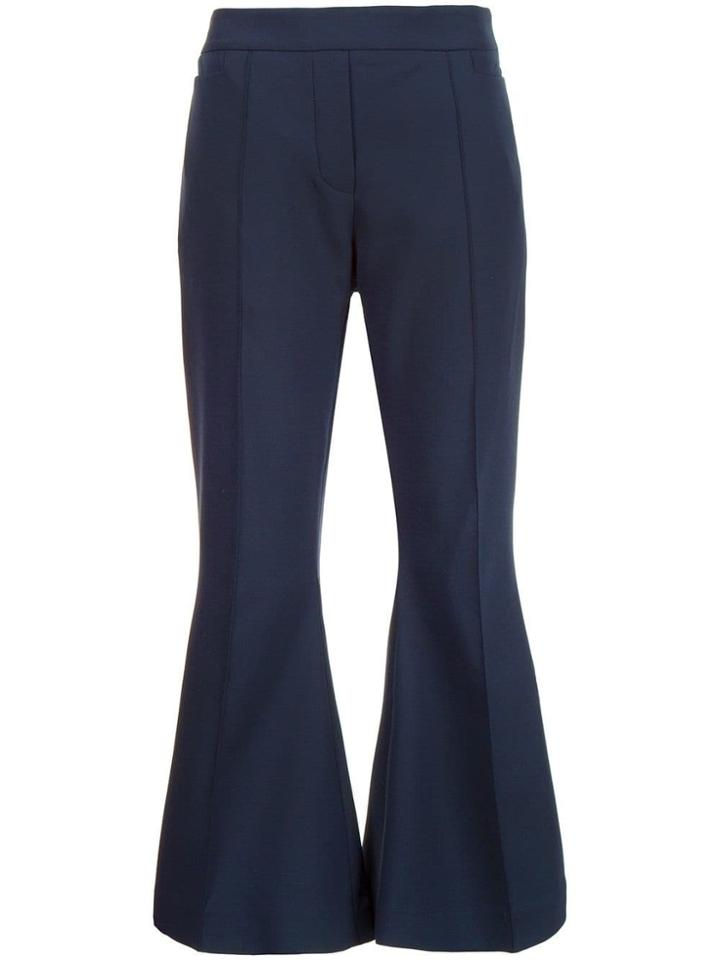 Ellery Cropped Flared Trousers - Blue
