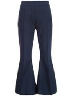 Ellery Cropped Flared Trousers - Blue