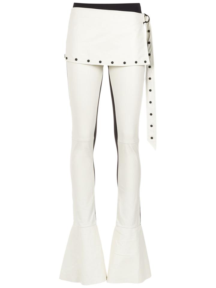 Andrea Bogosian Contrasting Flared Trousers - White