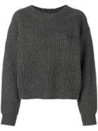 Acne Studios Boxy Rib Knit Sweater - Grey
