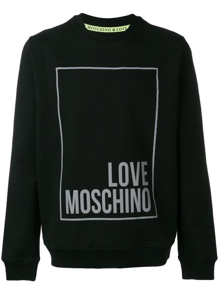 Love Moschino Contrast Logo Sweatshirt - Black