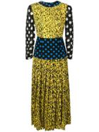 Rixo London Mixed Print Dress - Yellow