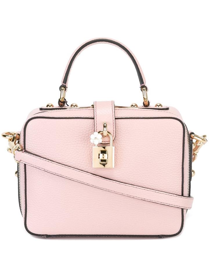 Dolce & Gabbana 'rosaria' Box Tote, Women's, Pink/purple