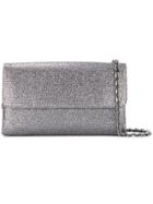 Casadei Foldover Glittered Clutch Bag - Metallic