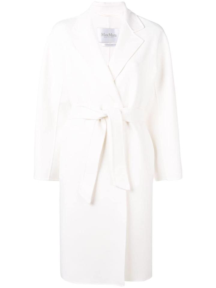 Max Mara Classic Wrap-around Coat - White