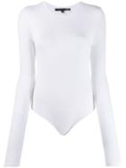 Veronica Beard Spencer Jersey Bodysuit - White
