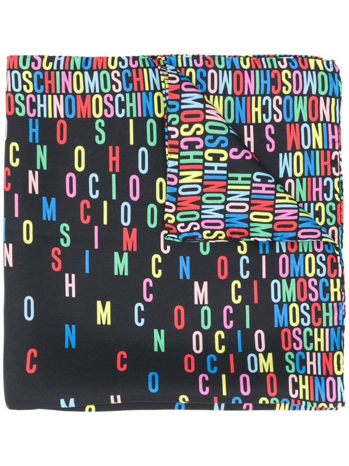 Moschino Logo-print Scarf - Black