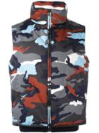 Moncler Gamme Bleu Camouflage Print Padded Vest, Men's, Size: 2, Feather Down/cotton/polyamide