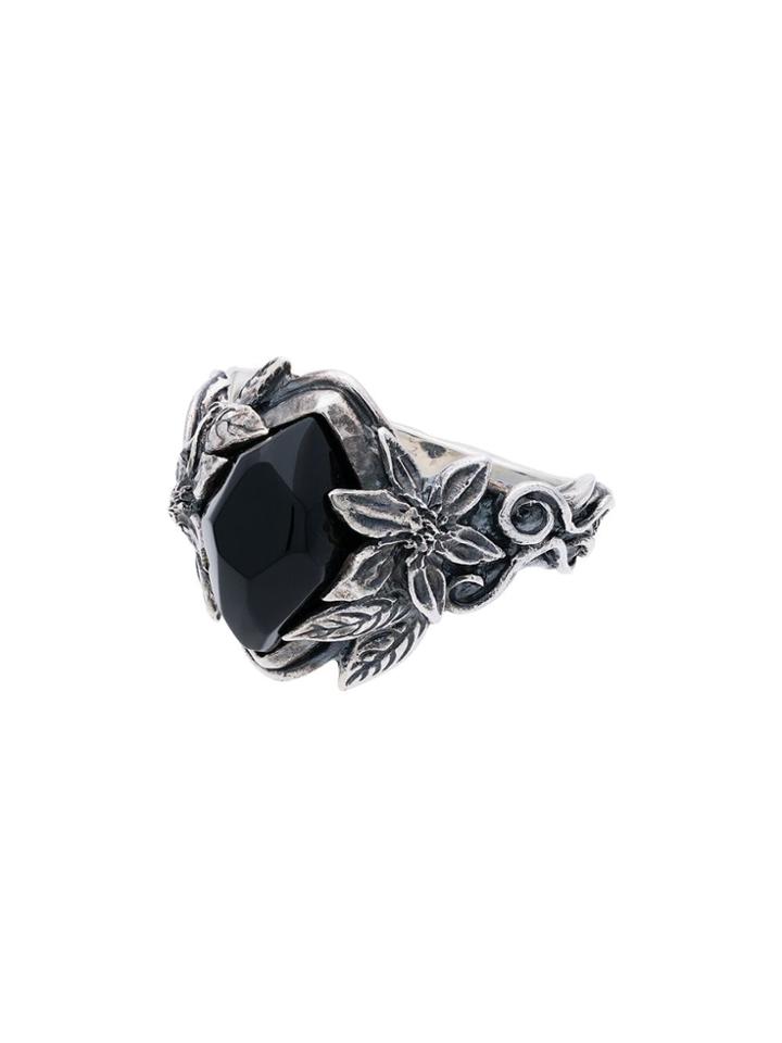 Lyly Erlandsson Aria Ring - Silver/black