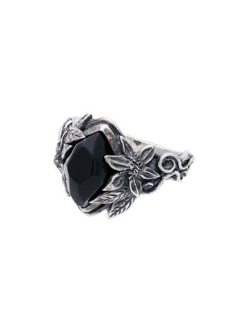 Lyly Erlandsson Aria Ring - Silver/black