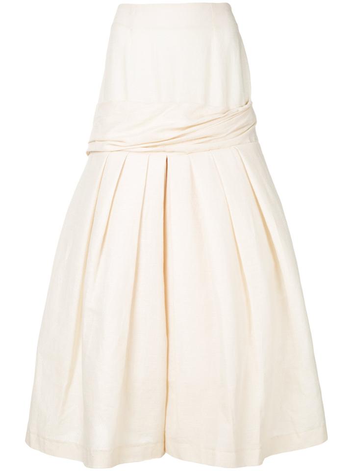 Jacquemus Midi Full Skirt - Nude & Neutrals
