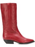 The Seller High Pointed Boots - Red