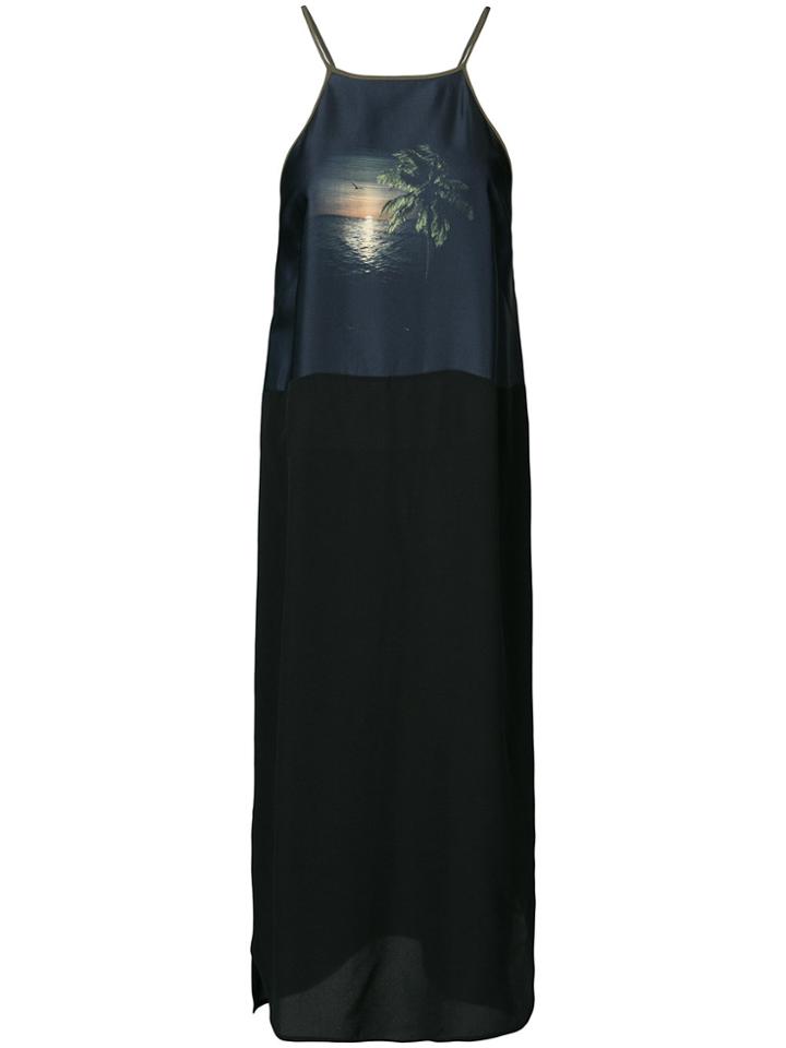 Osklen Sunset Print Dress - Black