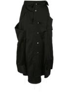 Irene The Shirt Pressed Skirt - Black