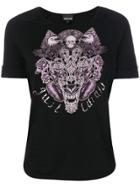 Just Cavalli Tiger Head Print T-shirt - Black