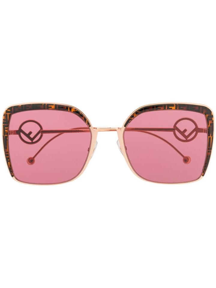 Fendi Eyewear Square Sunglasses - Pink