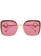Fendi Eyewear Square Sunglasses - Pink