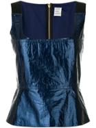 Maison Rabih Kayrouz Metallic Vest Top - Blue