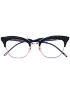 Thom Browne - Cat Eye Glasses - Women - Metal - One Size, Black, Metal