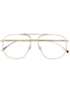Fendi Eyewear Roma Amor Aviator Frame Glasses - Gold