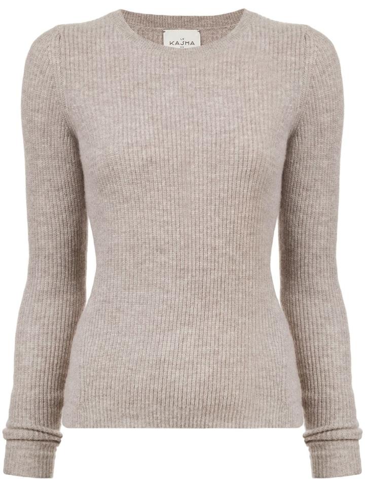 Le Kasha Long-sleeve Fitted Sweater - Brown