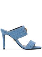 Versace Icon Denim Sandals - Blue