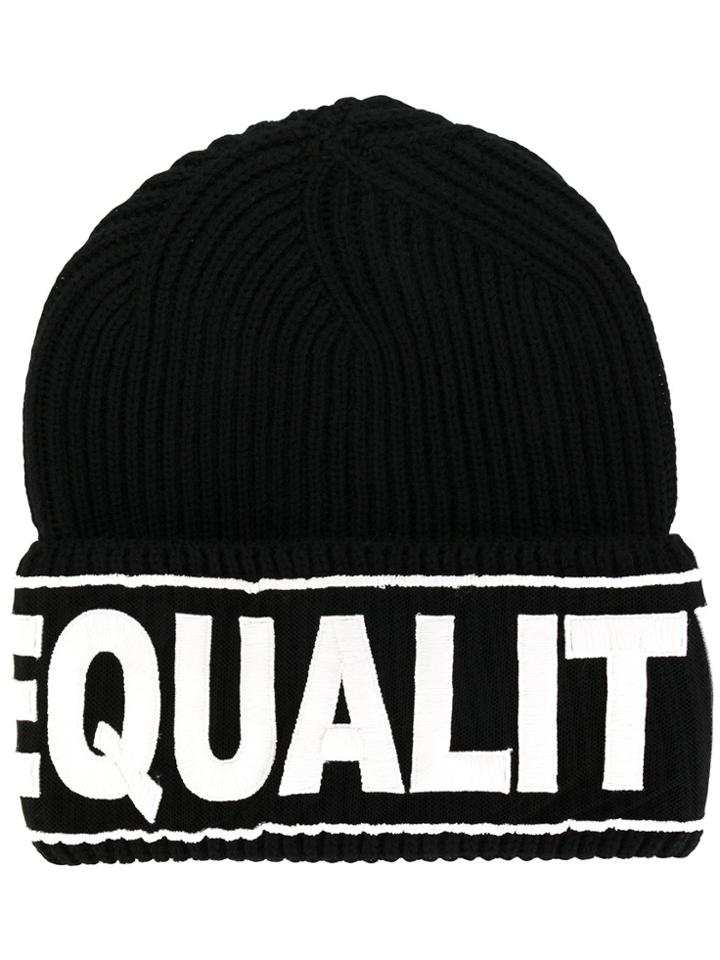 Versace Equality Embroidered Hat - Black