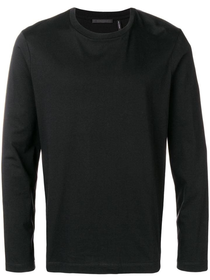 Helmut Lang Mixed Fabric Basic Sweatshirt - Black