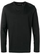 Helmut Lang Mixed Fabric Basic Sweatshirt - Black