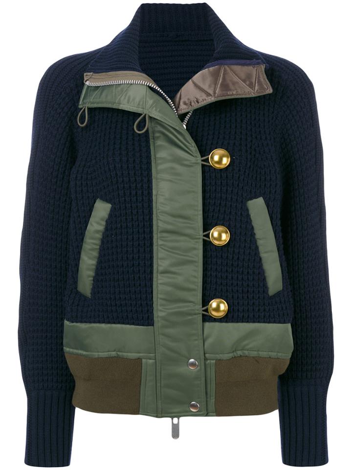 Sacai Knitted Jacket - Blue