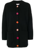 Chinti & Parker Contrast Button Knitted Cardigan - Black