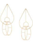 Mercedes Salazar Geometric Hoop Rings - Gold