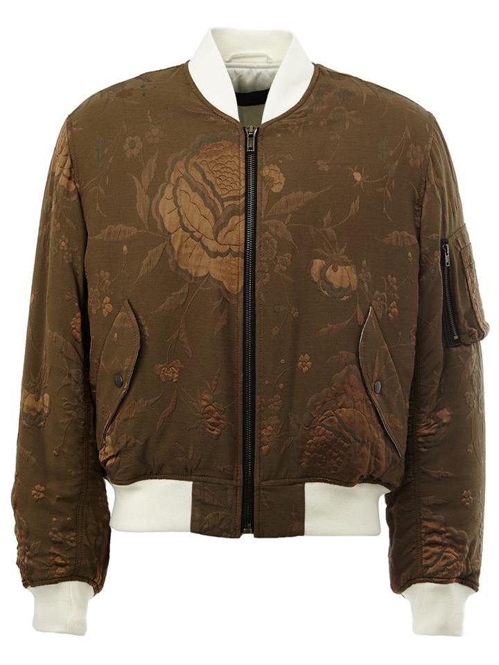 Haider Ackermann Floral Embroidered Bomber Jacket