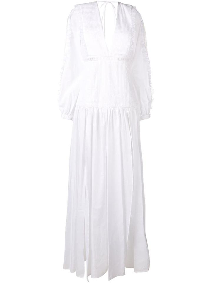 Wandering Lace Detail Dress - White