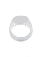 Tom Wood 'the Oval' Signet Ring, Adult Unisex, Size: 52, Metallic